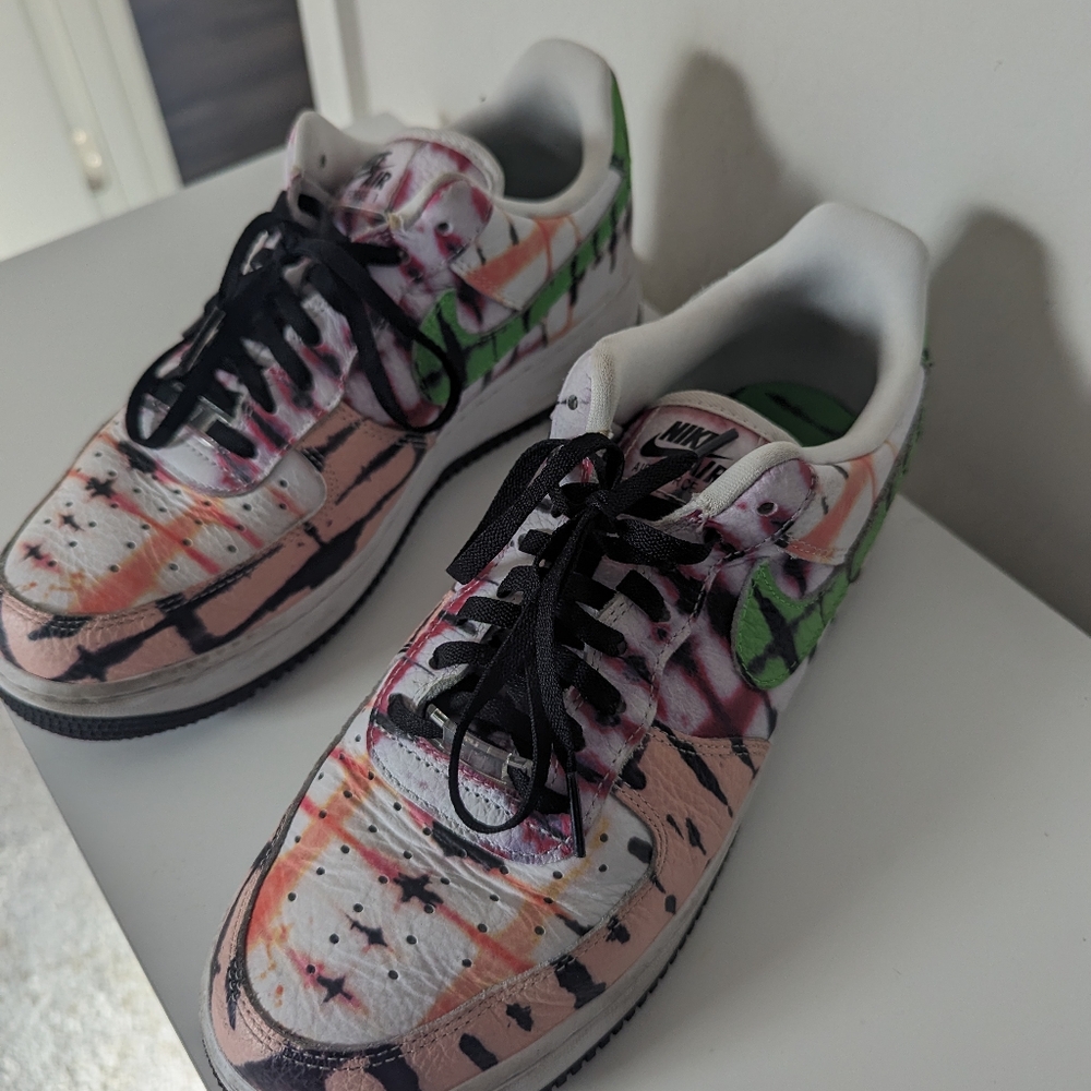 Nike air force 1 black tie dye size 10.5 womens